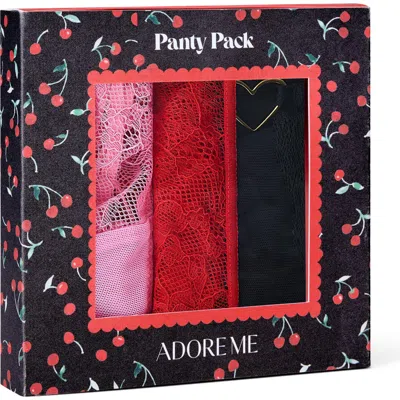Adore Me Sexy G-string Trouseries Pack Of 3 In Pink