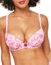 Adore Me Shea Push Up Plunge Bra In Floral Pink