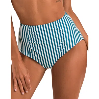 Adore Me Shelbie Swimwear High Waisted Bikini Bottom In Blue