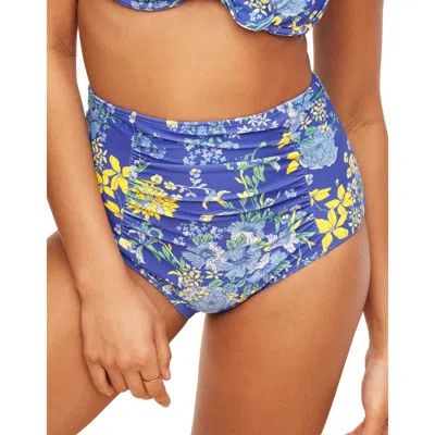 Adore Me Shelby Swimwear High Waist Bikini Bottom In Blue