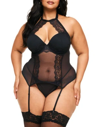 Adore Me Shelly Contour Plunge Bustier In Black