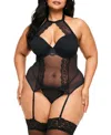 Adore Me Shelly Contour Plunge Bustier In Black