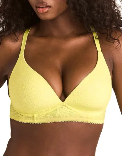 Adore Me Shelsy Contour Plunge Bra In Yellow