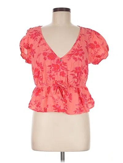 Pre-owned Adore Me Short Sleeve Blouse In Pink