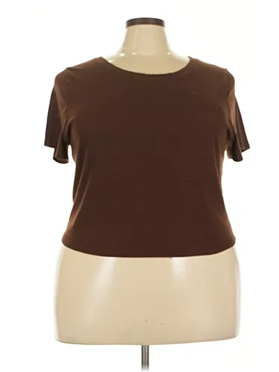 Pre-owned Adore Me Short Sleeve T-shirt In Brown