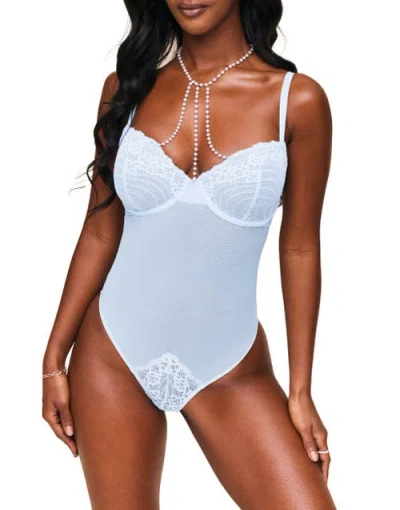 Adore Me Sirena Bodysuit Lingerie In Medium Blue