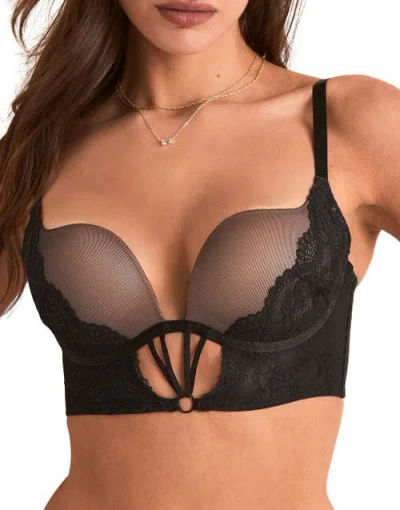 Adore Me Skarlett Push Up Plunge Bra In Black