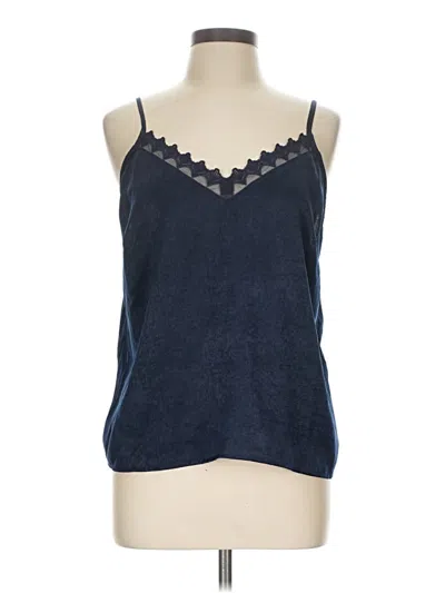 Pre-owned Adore Me Sleeveless Top Blue Halter Neckline Tops