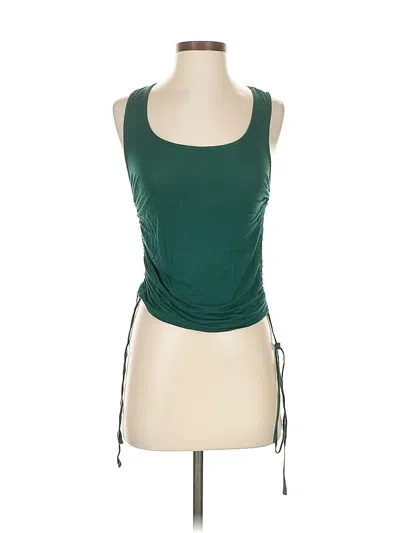 Pre-owned Adore Me Sleeveless Top Green Halter Neckline Tops