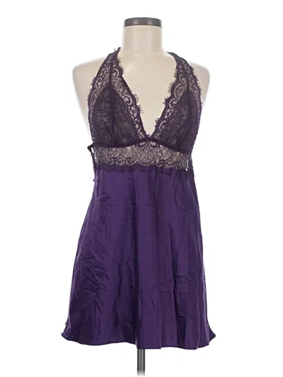 Pre-owned Adore Me Sleeveless Top Purple Halter Neckline Tops