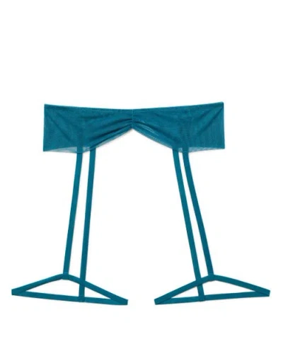 Adore Me Sofia Garter Belt Lingerie In Blue