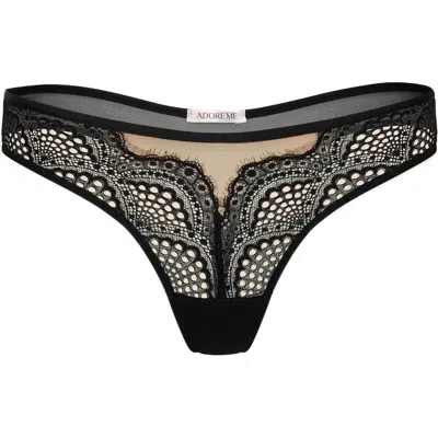 Adore Me Sonja Thong Panties In Black