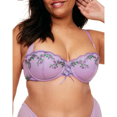 Adore Me Sophy Push Up Balconette Bra In Medium Purple
