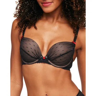 Adore Me Stacy Push Up Plunge Bra In Black