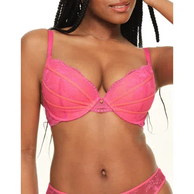 Adore Me Suki Push Up Plunge Bra In Dark Pink