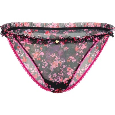 Adore Me Susie Bikini Panties In Floral Black