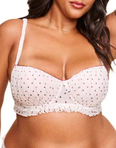 Adore Me Susie Contour Balconette Bra In Heart White