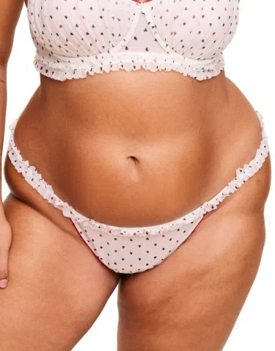 Adore Me Susie Thong Panties In Heart White