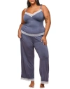 Adore Me Suzanna Pajama Cami And Pants Set In Dark Grey
