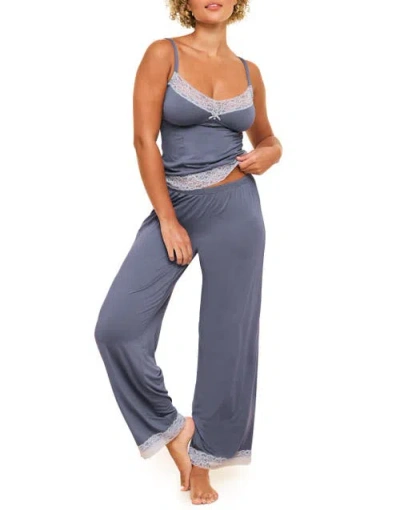 Adore Me Suzanna Pajama Cami And Pants Set In Gray
