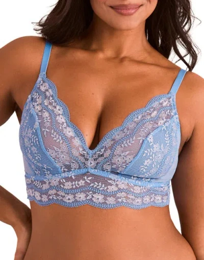 Adore Me Suzanne Unlined Bralette Bra In Blue