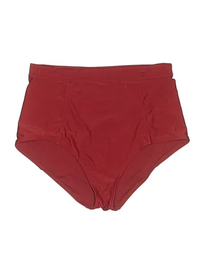 Pre-owned Adore Me Swimsuit Bottoms In Burgundy