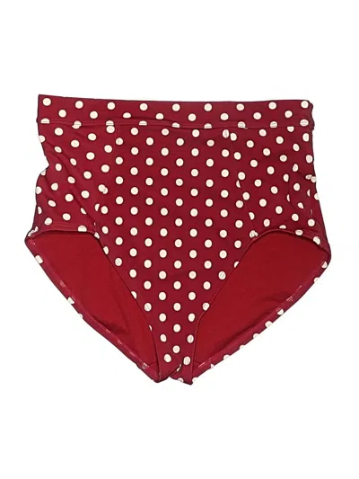 Pre-owned Adore Me Swimsuit Bottoms In Burgundy