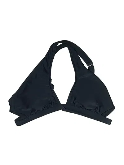 Pre-owned Adore Me Swimsuit Top Black Solid Pattern Swimwear
