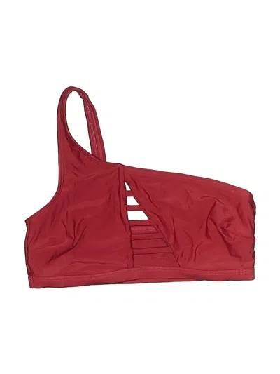 Pre-owned Adore Me Swimsuit Top Burgundy Swimwear