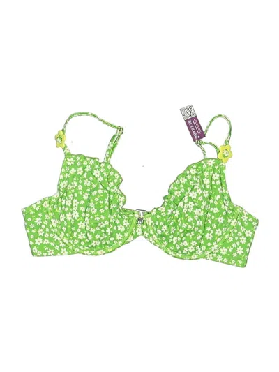 Pre-owned Adore Me Swimsuit Top Green Swimwear