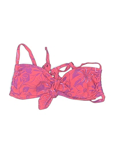 Pre-owned Adore Me Swimsuit Top Pink Print Pattern Swimwear