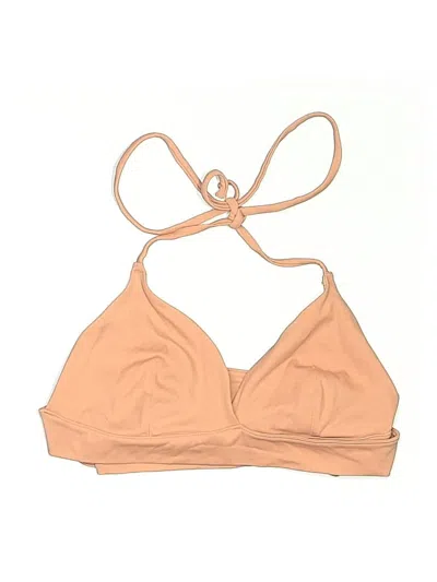 Pre-owned Adore Me Swimsuit Top Tan Swimwear In Brown
