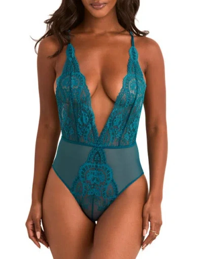 Adore Me Talia Bodysuit Lingerie In Blue