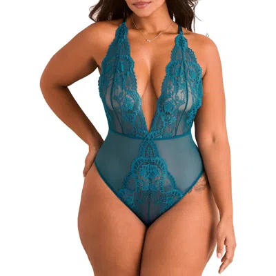 Adore Me Talia Bodysuit Lingerie In Blue