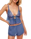 Adore Me Tammy Women's Cami & Shorts Set Lingerie In Dark Blue