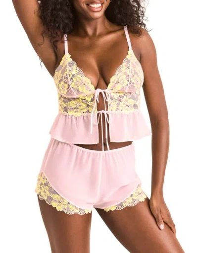 Adore Me Tammy Camisole & Shorts Set Lingerie In Pink