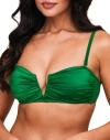 Adore Me Tanisha Swimwear Bikini Top In Dark Green