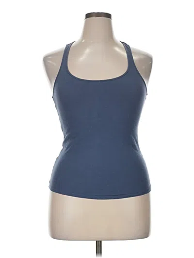 Pre-owned Adore Me Tank Top Blue Halter Neckline Tops