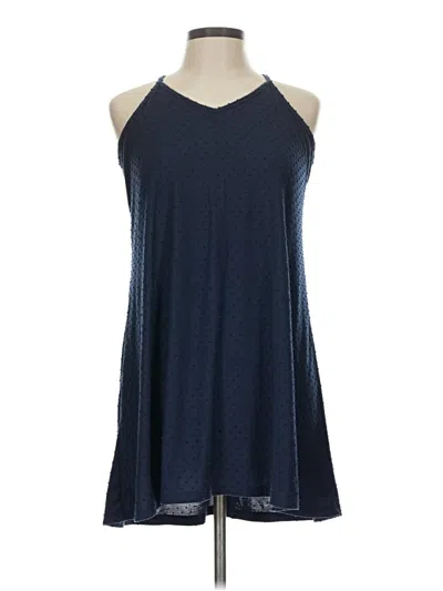 Pre-owned Adore Me Tank Top Blue Halter Neckline Tops