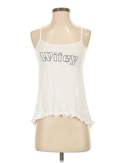 Pre-owned Adore Me Tank Top Ivory Halter Neckline Tops