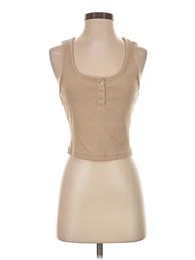 Pre-owned Adore Me Tank Top Tan Strapless Neckline Tops