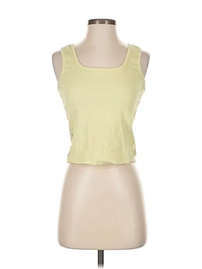 Pre-owned Adore Me Tank Top Yellow Sweetheart Neckline Tops