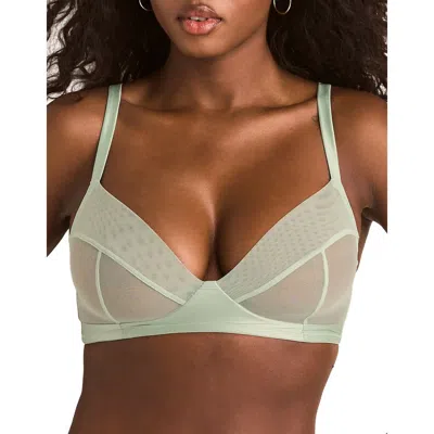 Adore Me Tannessee Unlined Plunge Bra In Green