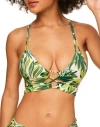 Adore Me Tatiana Swimwear Bra In Tropical Green