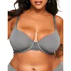 Adore Me Teagan Contour Full Coverage Bra In Dark Grey