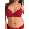 Adore Me Teagan Contour Full Coverage Bra In Red