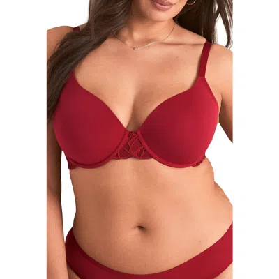 Adore Me Teagan Contour Full Coverage Bra In Red