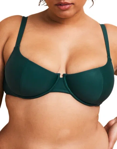 Adore Me Tricia Swimwear Bikini Top In Dark Green
