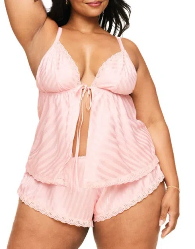 Adore Me Trish Cami & Shorts Set Lingerie In Light Pink