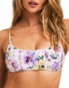 Adore Me Valcea Swimwear Bikini Top In Floral Purple